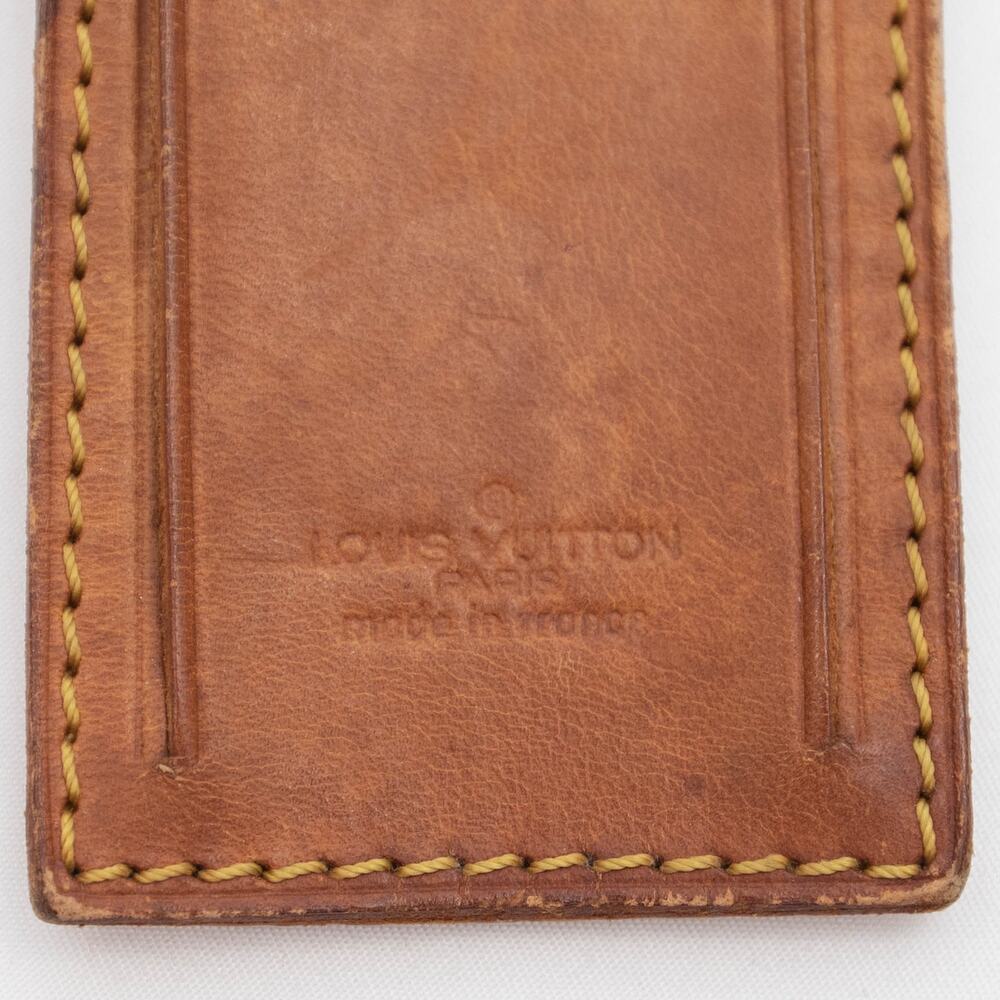 Authentic Louis Vuitton Vachetta Leather Luggage Name Tag O - Picture 2 of 6